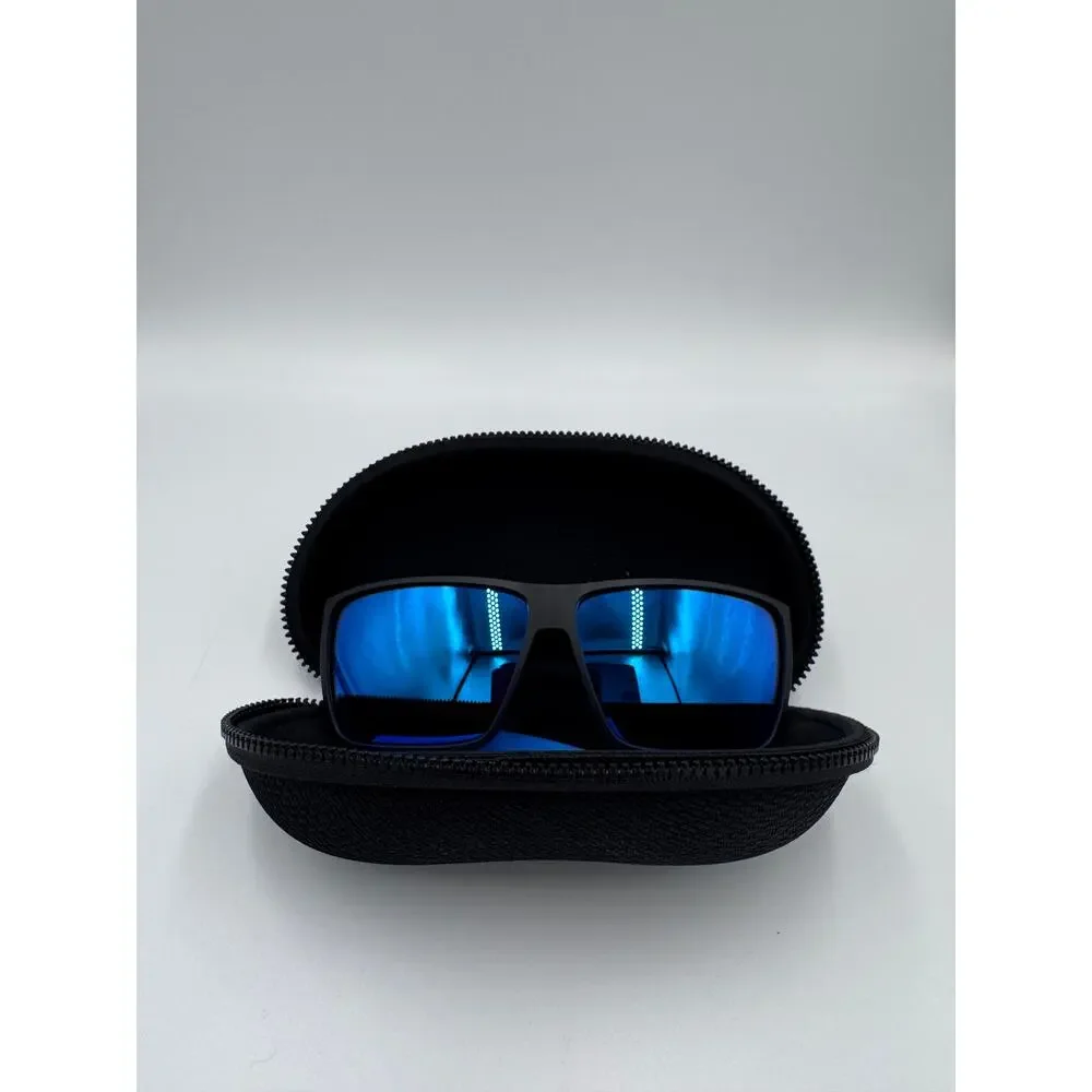 New Polarized Costa del Mar  6S9121 Rincon II Sunglasses Matte Black Blue Mirror